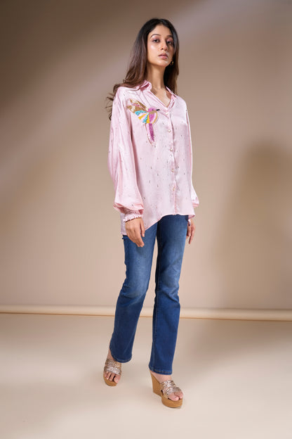 Beaded Hummingbird Shirt