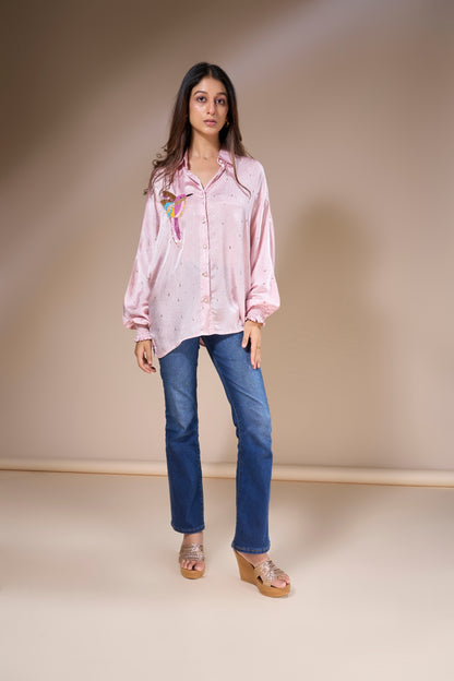 Beaded Hummingbird Shirt
