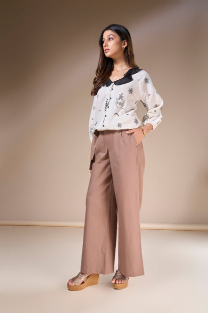 Floral Embroidered Cotton Top