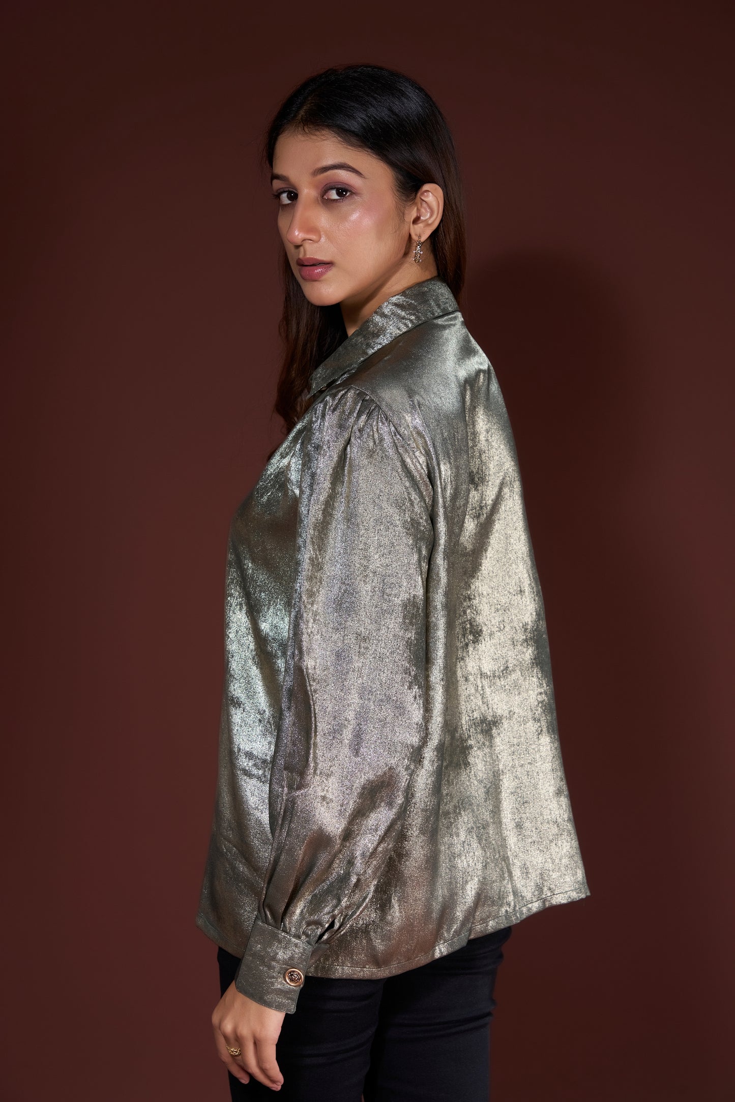 Floral Sequin Detail Shirt